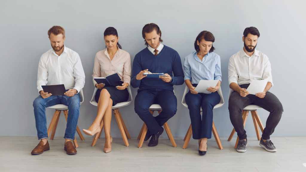 applicants sitting waiting for their interview