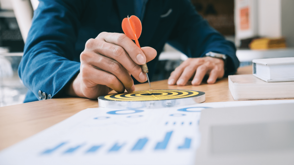 a man playing in the table