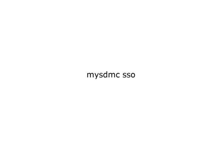 mysdmc-sso