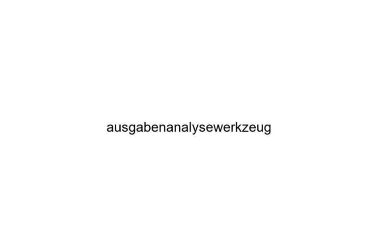 ausgabenanalysewerkzeug